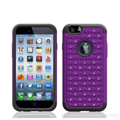 Hybrid Case for iPhone 6 4.7" with Fake Crystal